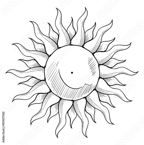 sun handdrawn illustration