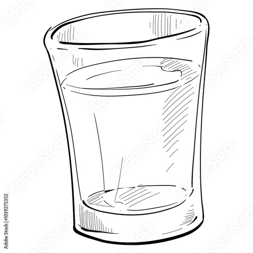 glass drink handdrawn illustration