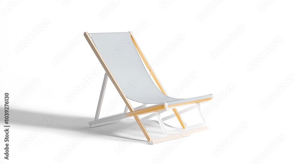 Folding beach chair mockup side view Folding beach chair mockup side view