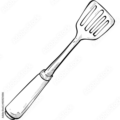 spatula handdrawn illustration