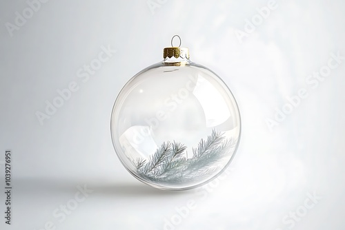  Glass christmas ball for tree mockup