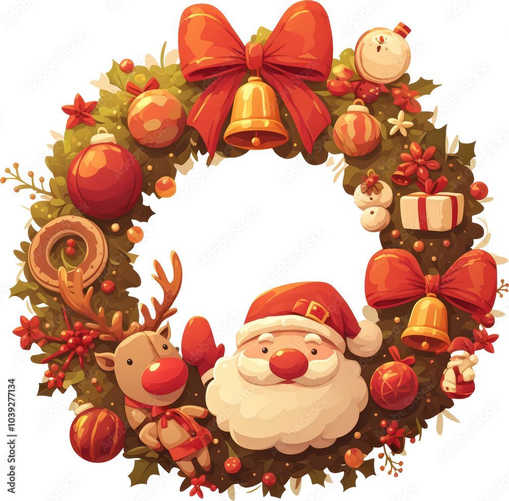 Santa Claus Christmas wreath Santa Claus Christmas wreath