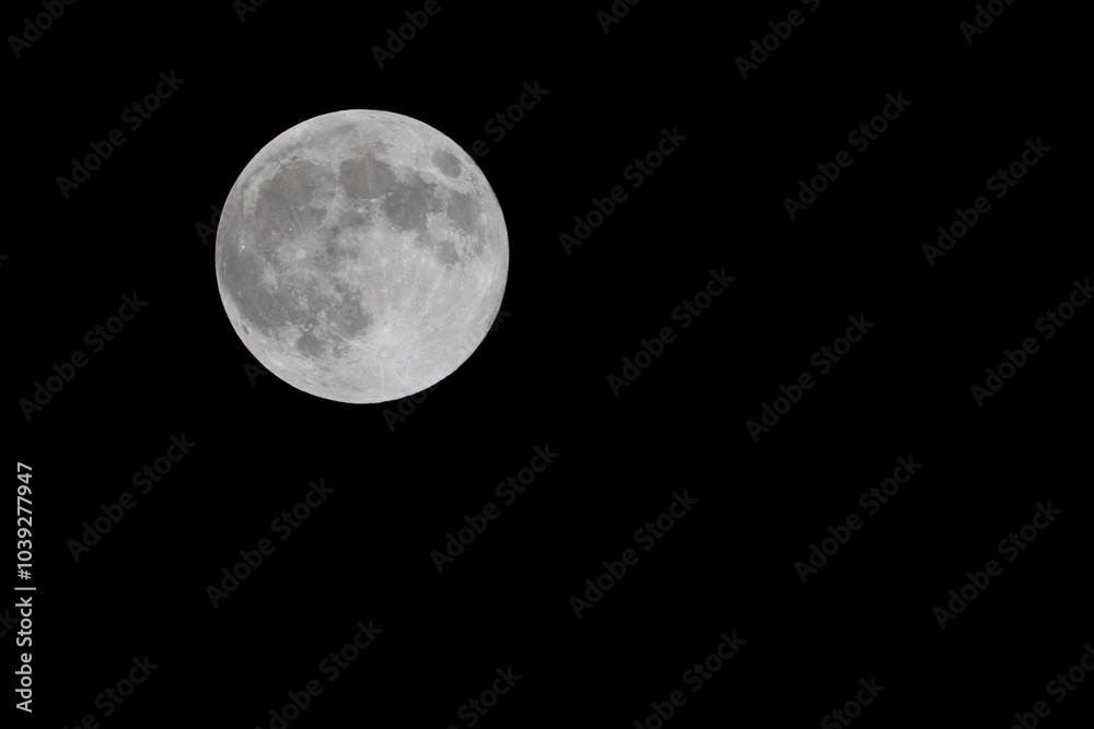 Fototapeta premium 満月_左上