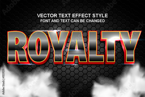 royalty king typography editable text effect font style gold template lettering design background