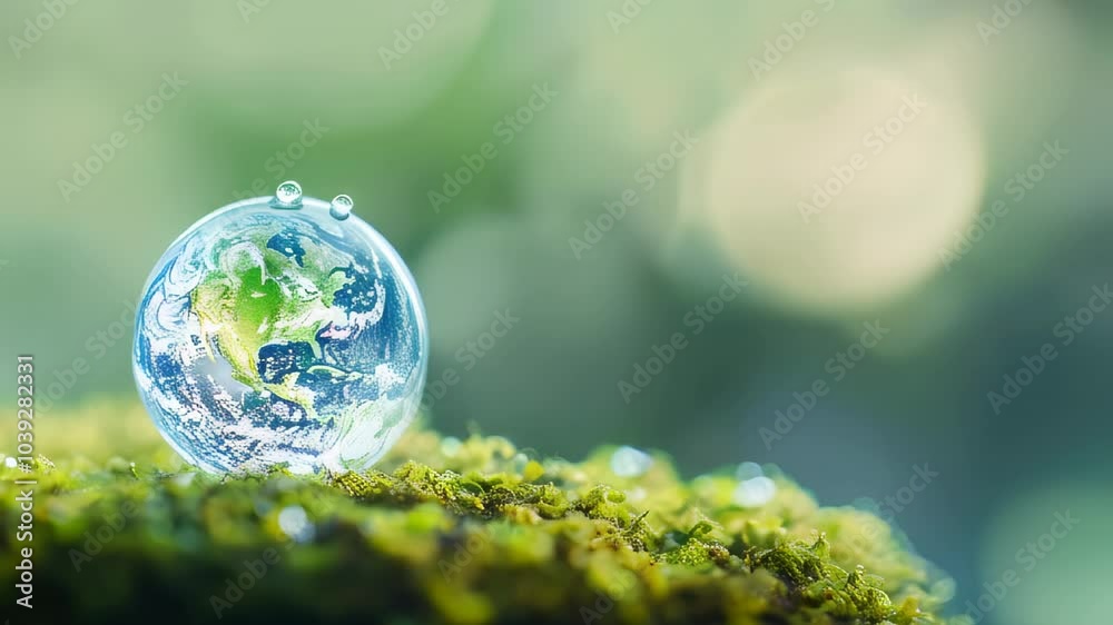 A miniature Earth globe sits on mossy terrain, symbolizing nature conservation, sustainability, and environmental protection with a serene, natural atmosphere. A miniature Earth globe sits on mossy terrain, symbolizing nature conservation, sustainability, and environmental protection with a serene, natural atmosphere.