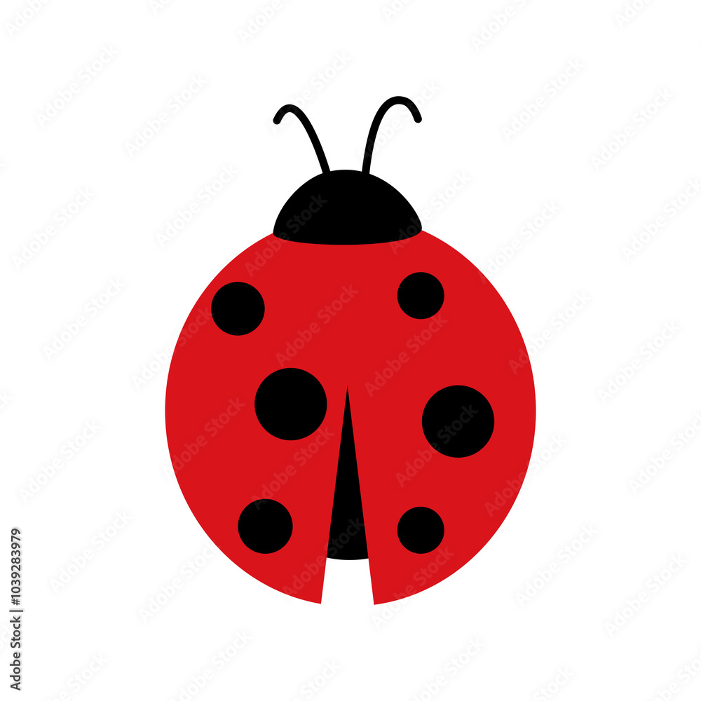Obraz premium Ladybug icon isolate on transparent background.