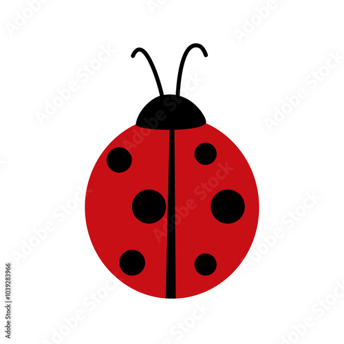 Ladybug icon isolate on transparent background.