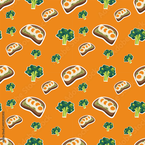 Foods vector ilustration seamless patern.Great for textile,fabric,wrapping paper,and any print.