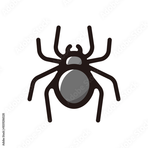 Spider outline icon for graphic design, apps and websites