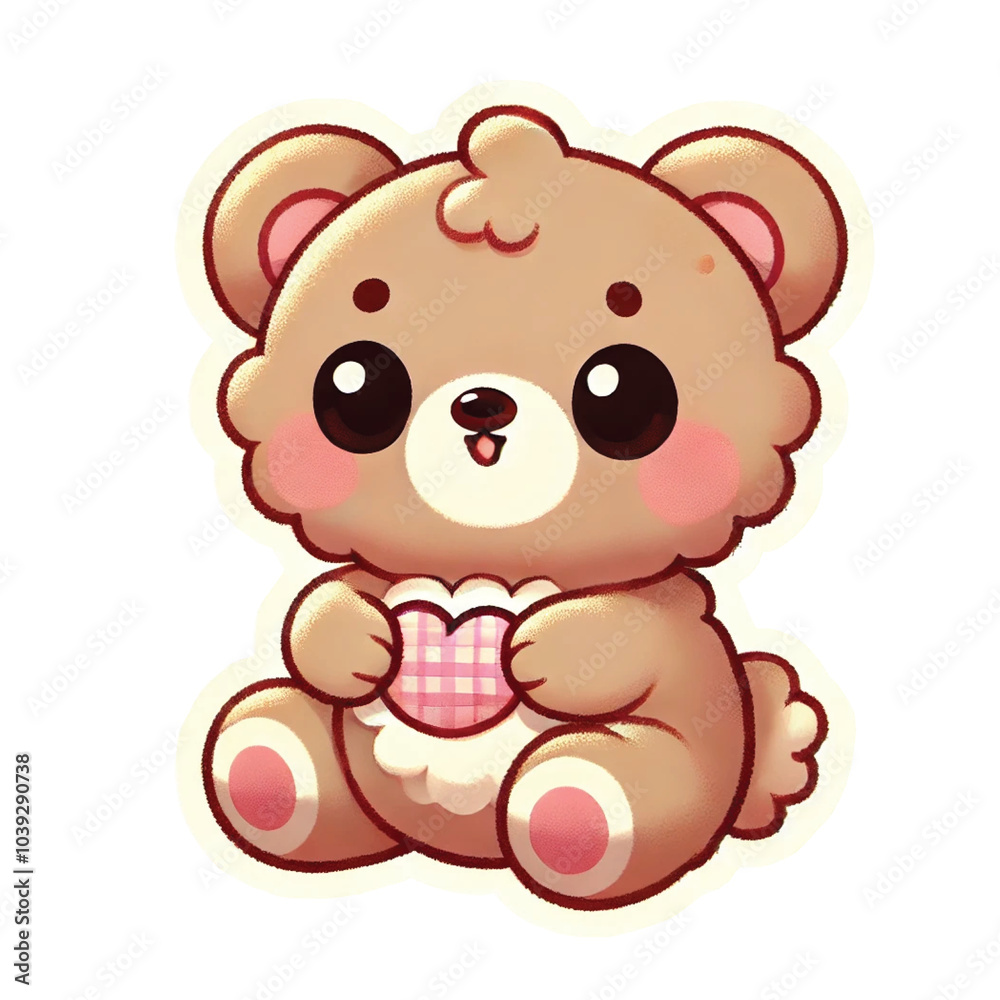Fototapeta premium Cute Bear Sticker