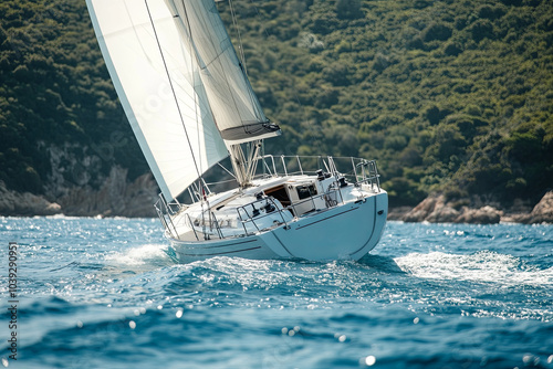 Exclusive sailboat with modern amenities and elegant design photo