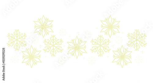 flat snow flake christmas element