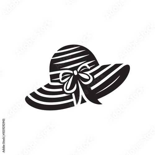 Pamela hat silhouette vector design art illustration