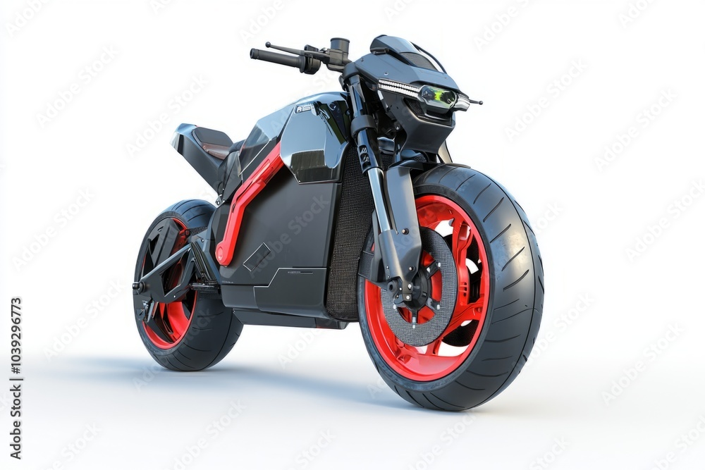 Sleek futuristic electric motorcycle design. This model showcases sharp lines and bold colors. Perfect for tech enthusiasts and modern transportation. Generative AI Sleek futuristic electric motorcycle design. This model showcases sharp lines and bold colors. Perfect for tech enthusiasts and modern transportation. Generative AI