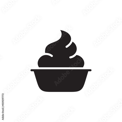 Yougurt icon Flat line illustration