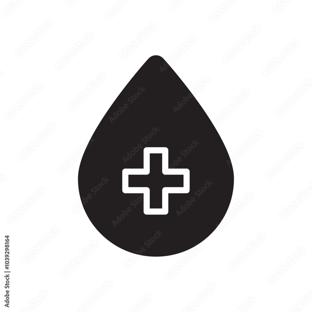 Blood donation icon Flat line illustration Blood donation icon Flat line illustration