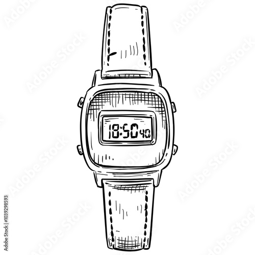 wristwatch handdrawn illustration