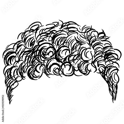 men hairstyle handdrawn illustration