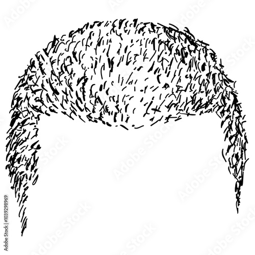 men hairstyle handdrawn illustration
