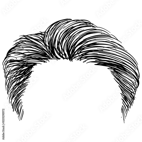 men hairstyle handdrawn illustration