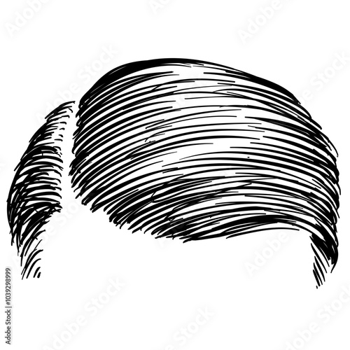 men hairstyle handdrawn illustration