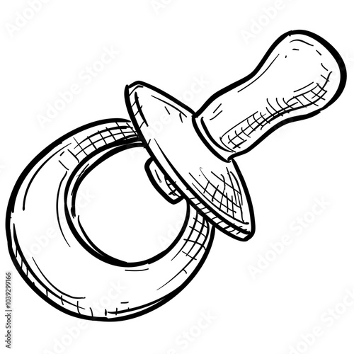 baby pacifier handdrawn illustration