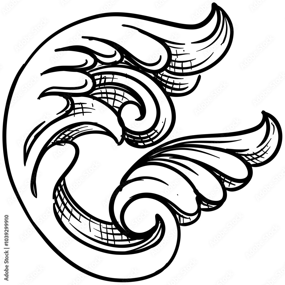 baroque frame borders handdrawn illustration baroque frame borders handdrawn illustration
