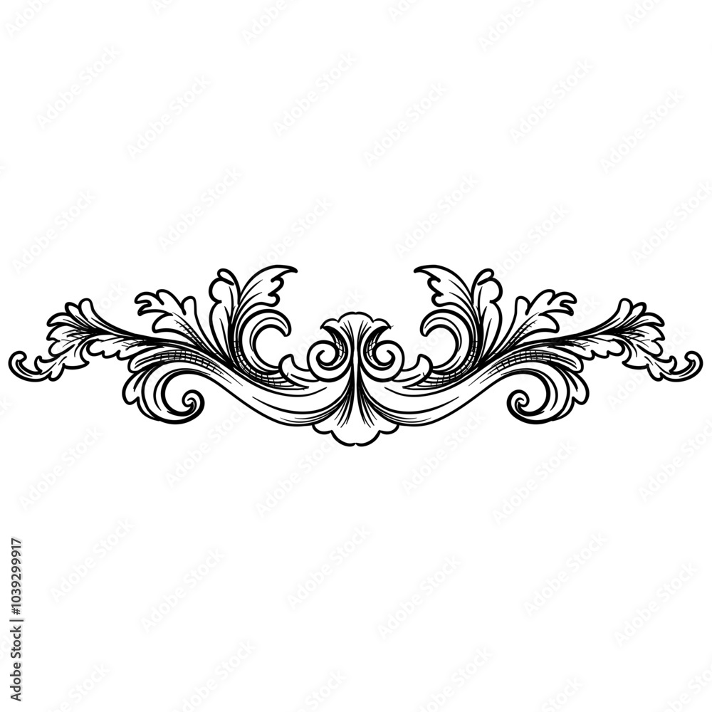 baroque frame borders handdrawn illustration baroque frame borders handdrawn illustration