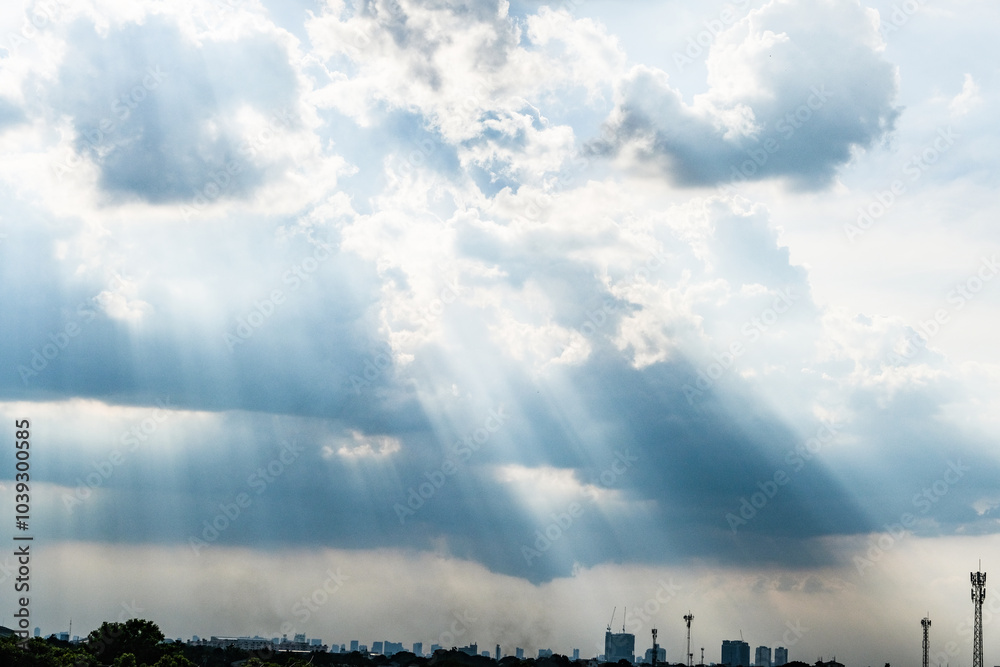 Blue sky and clouds for background Blue sky and clouds for background