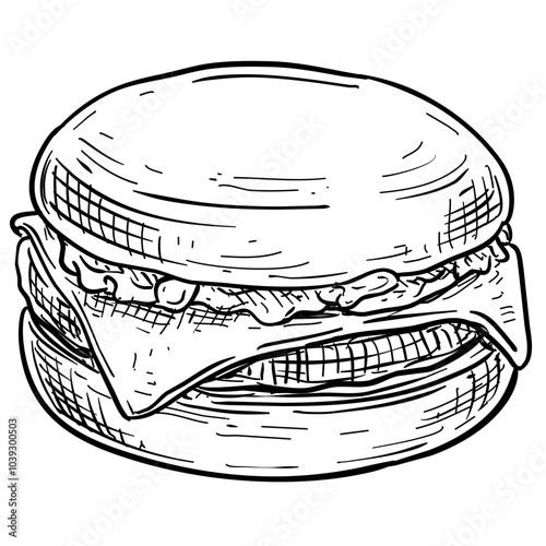 burgers handdrawn illustration