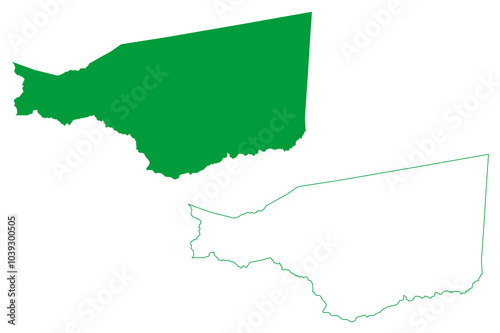 Serra Dourada municipality (Bahia state, Municipalities of Brazil, Federative Republic of Brazil) map vector illustration, scribble sketch Serra Dourada map