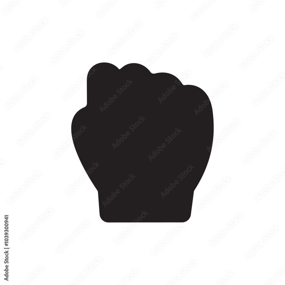 Fist icon Flat line illustration Fist icon Flat line illustration