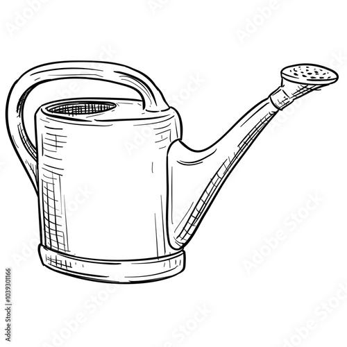 watering can handdrawn illustration