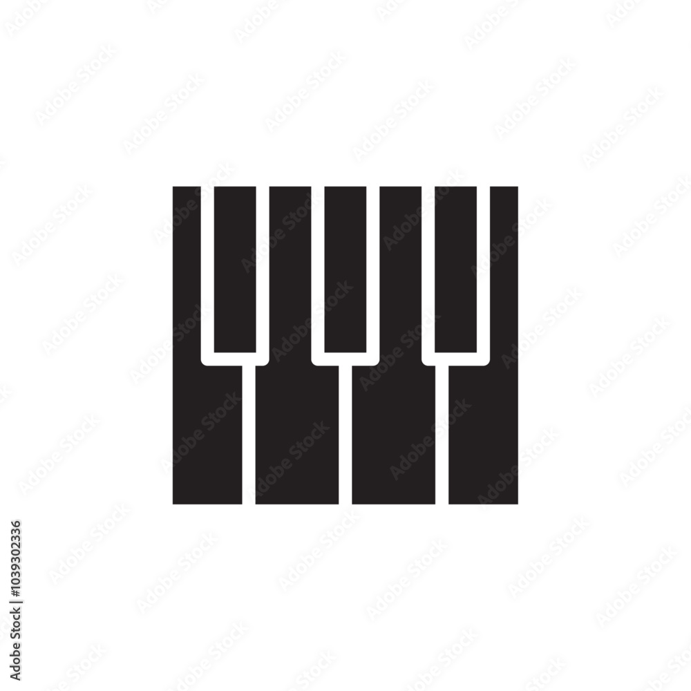 Keyboard piano icon Flat line illustration Keyboard piano icon Flat line illustration
