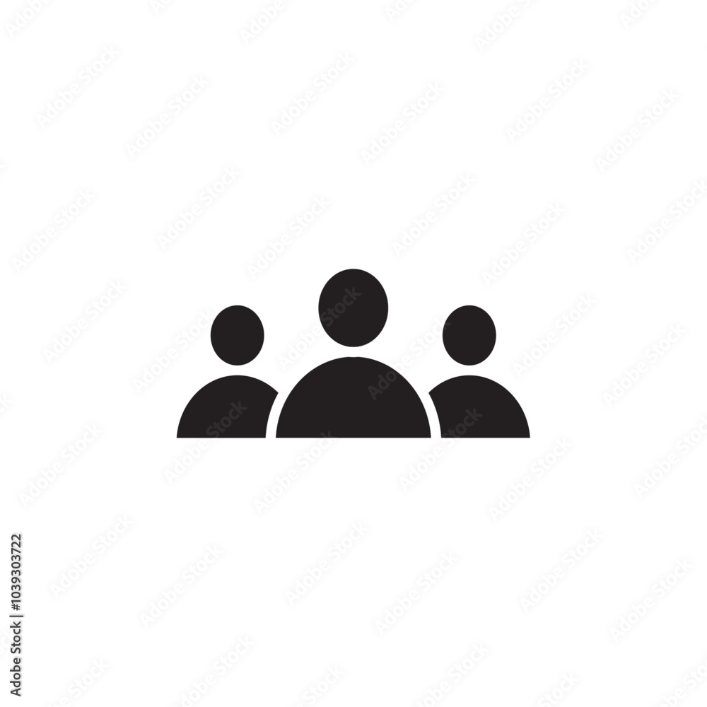 People icon Flat line illustration People icon Flat line illustration