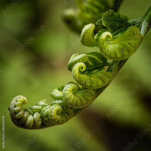 close up of fern leaf