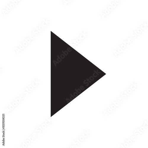 Play icon Flat line illustration
