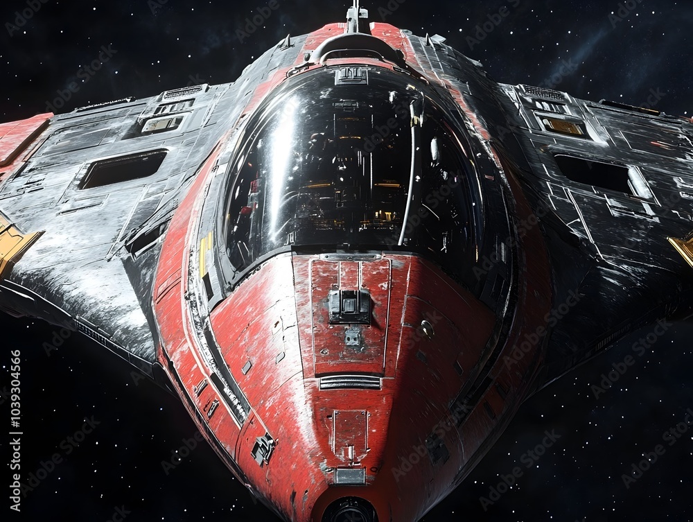 custom made wallpaper toronto digitalClose up View of Futuristic Spaceship in Dramatic Cosmic Setting