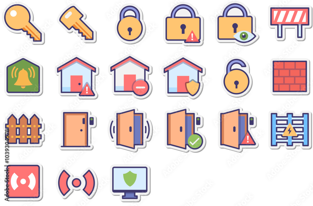 Set of Physical security icons