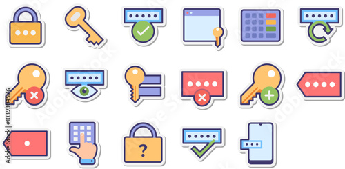 Set of Passwords & Pincodes icons