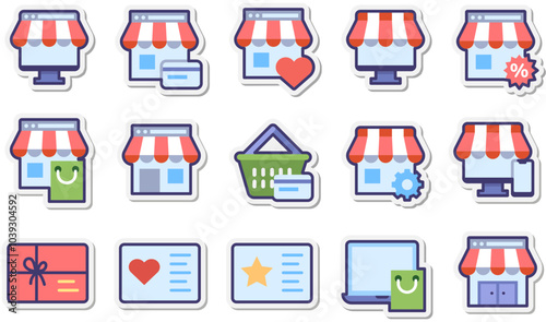 Set of Online shopping icons