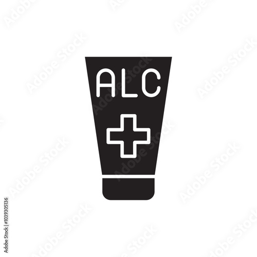 Sanitizer icon Flat line illustration