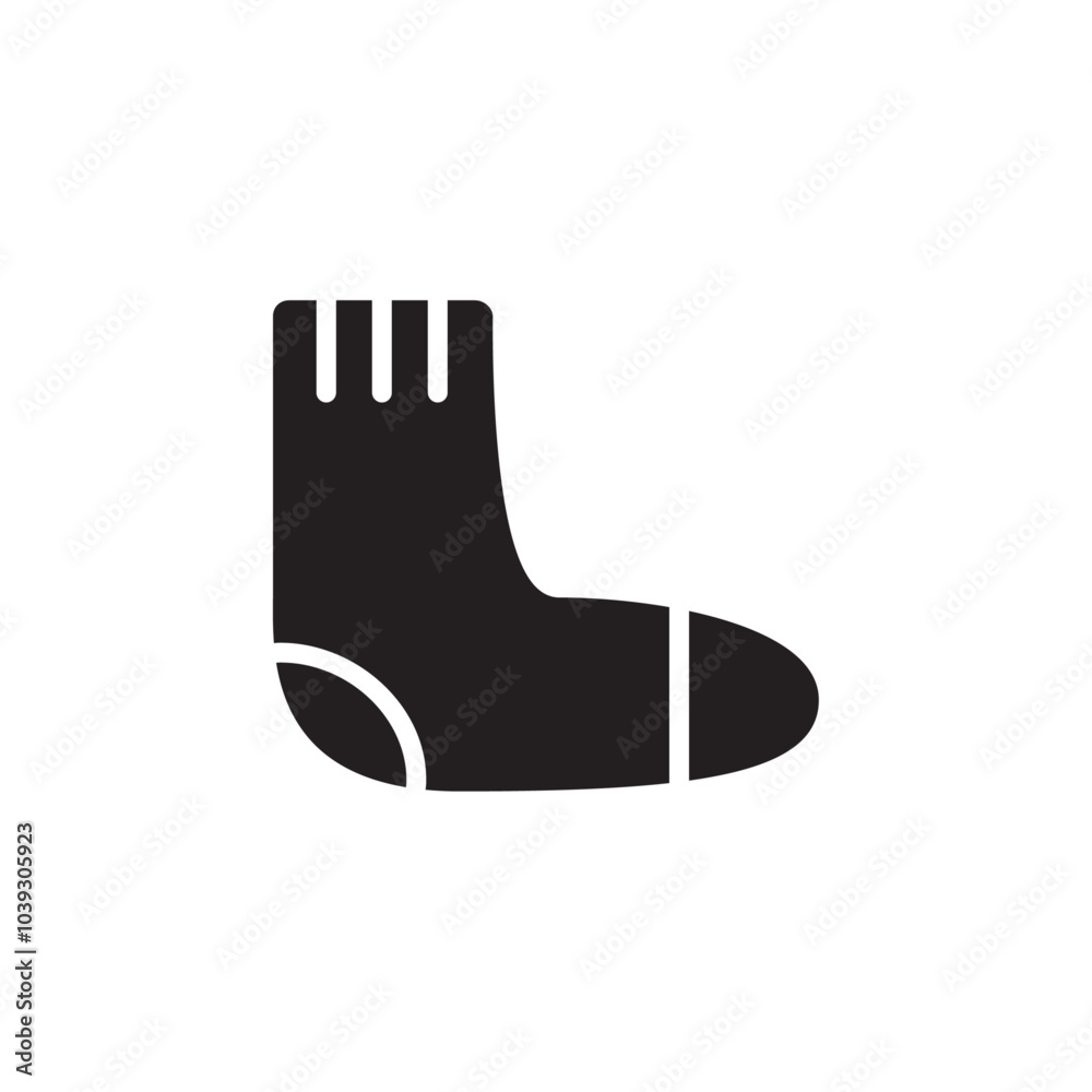 Sock icon Flat line illustration Sock icon Flat line illustration