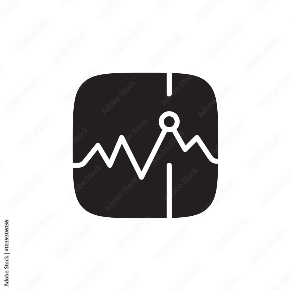 stocks icon Flat line illustration stocks icon Flat line illustration
