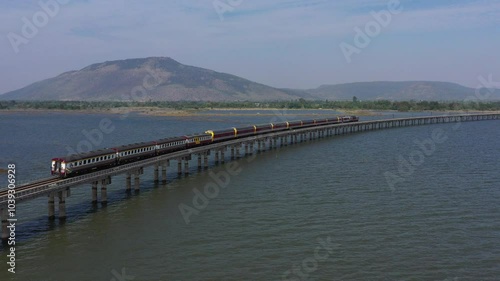 Wallpaper Mural Floating train on Pa Sak Cholasit Dam is the unseen trip in Lopburi : Thailand Torontodigital.ca