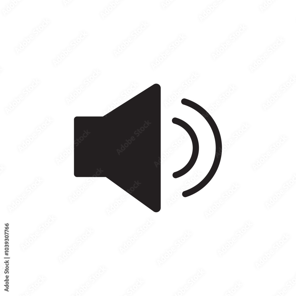 Volume icon Flat line illustration Volume icon Flat line illustration