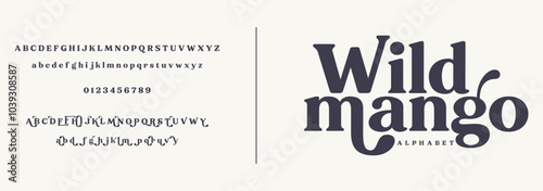  Wild Mango Serif, Stylish Display Bold Font alphabet