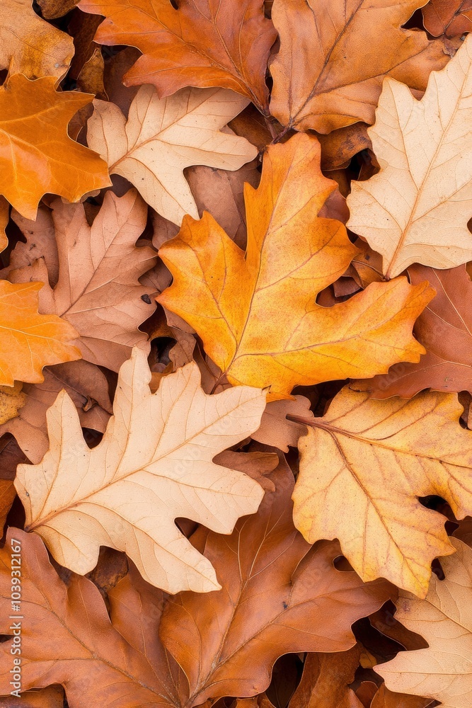 closeup of a pile of brown oak leaves background closeup of a pile of brown oak leaves background
