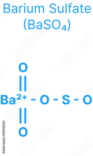 Barium Sulfate (BaSO₄) Molecular Structure for Chemistry
