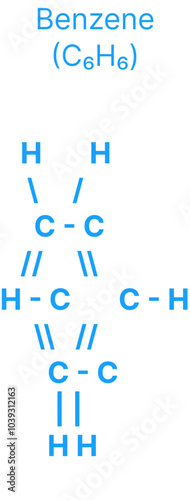 Benzene (C₆H₆) Molecular Structure for Chemistry.